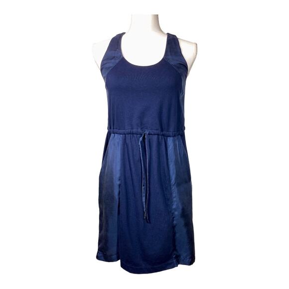 J Crew Dress Navy Sleeveless Soft Cotton & Silk Size XXS - Picture 1 of 10